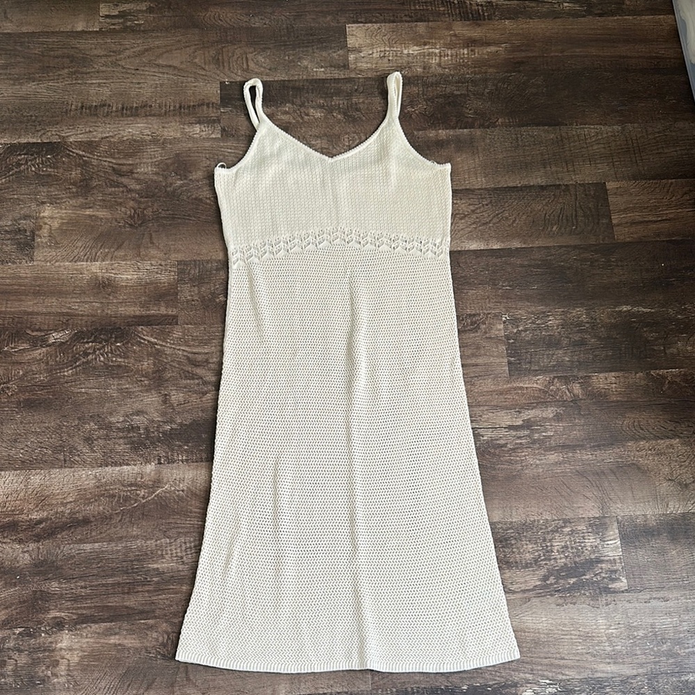 Old Navy Cream Midi Dress